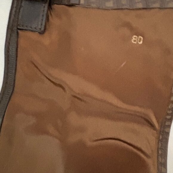 Brown leather wide belt - Picture 3 of 4